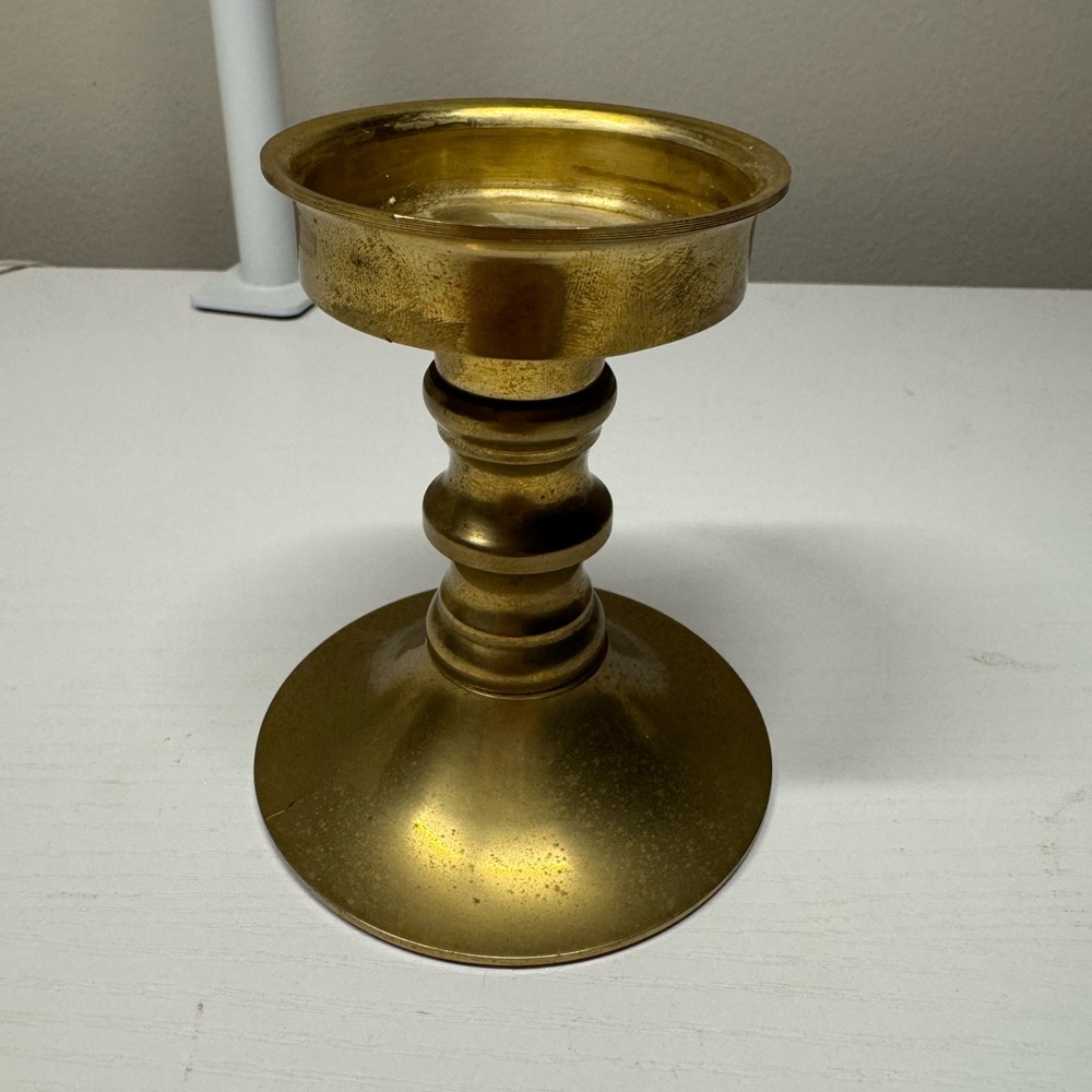 Vintage Solid Brass Candlestick Holder